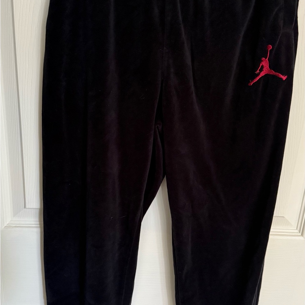Jordan Kids Black Joggers with Red Logo